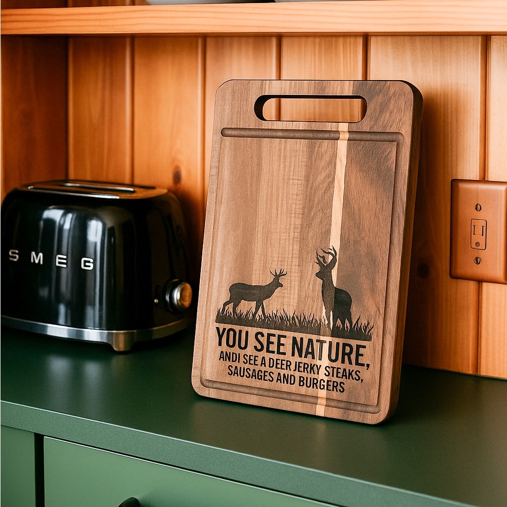 “You See Nature” Deer Jerky Cutting Board